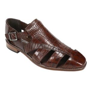 STACY ADAMS • Cognac Calandro Sandals Shoes Includes Box